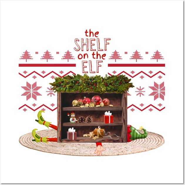 The Shelf on the Elf Wall Art by DadOfMo Designs